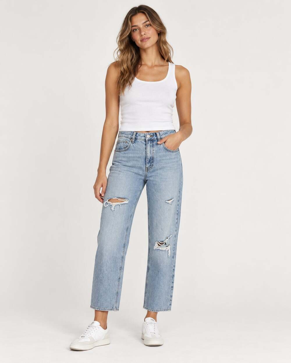 PacSun 90s Boyfriend Jeans NWT Size 26 Light Wash Distressed
